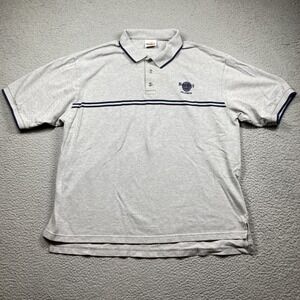 VTG Hard Rock Hollywood Polo Shirt Adult XL Gray Short Sleeve Casual Made in USA